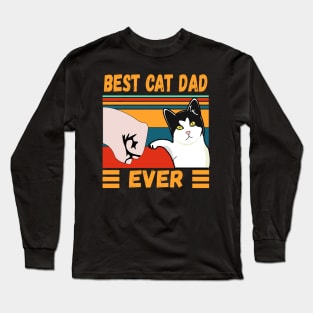 Best Cat Dad Ever, Gift Idea For Fathers Long Sleeve T-Shirt